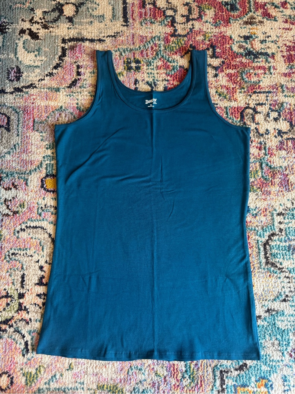 Duluth Trading Co Dark Teal Scoop Neck Tank